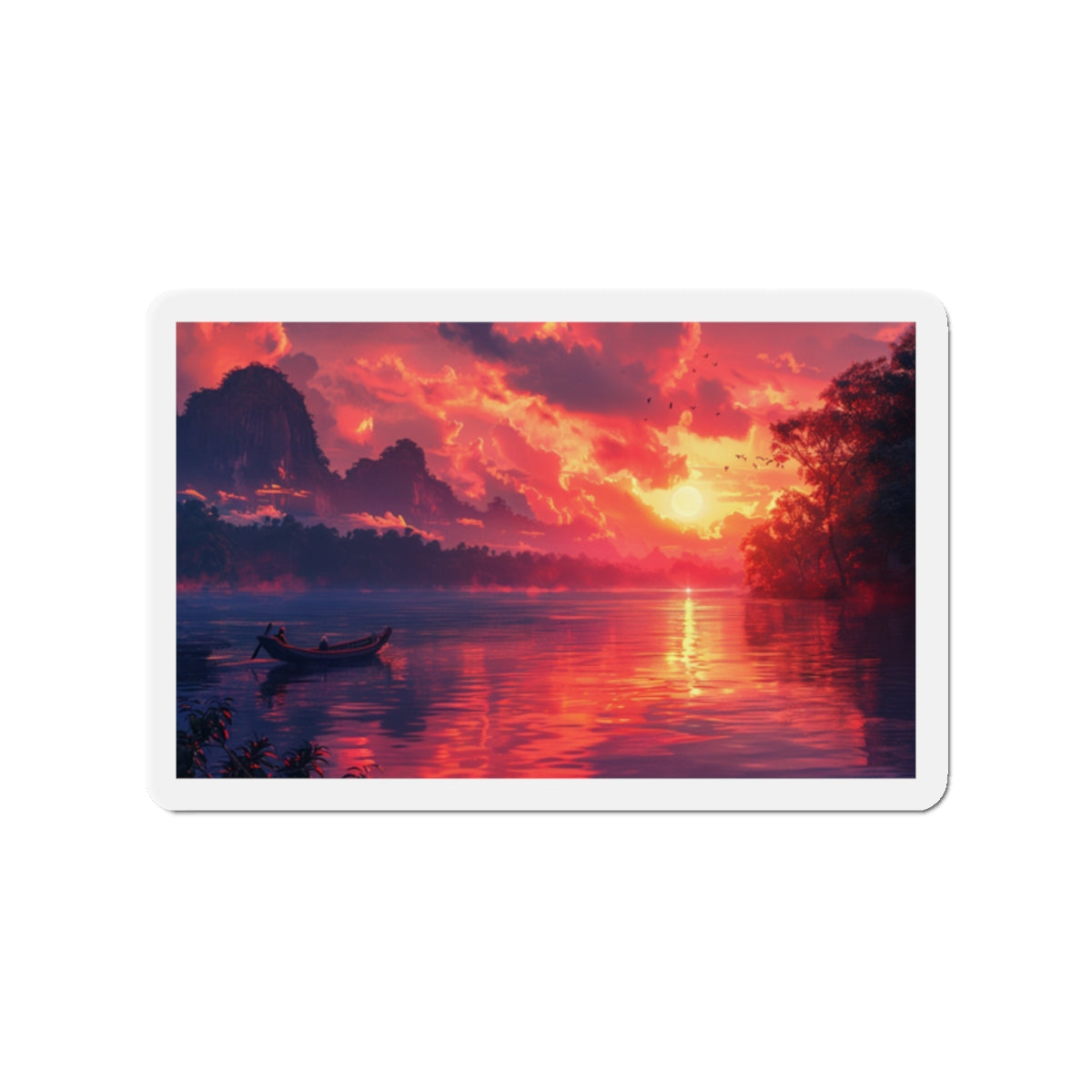 Mekong River Sunset Magnet