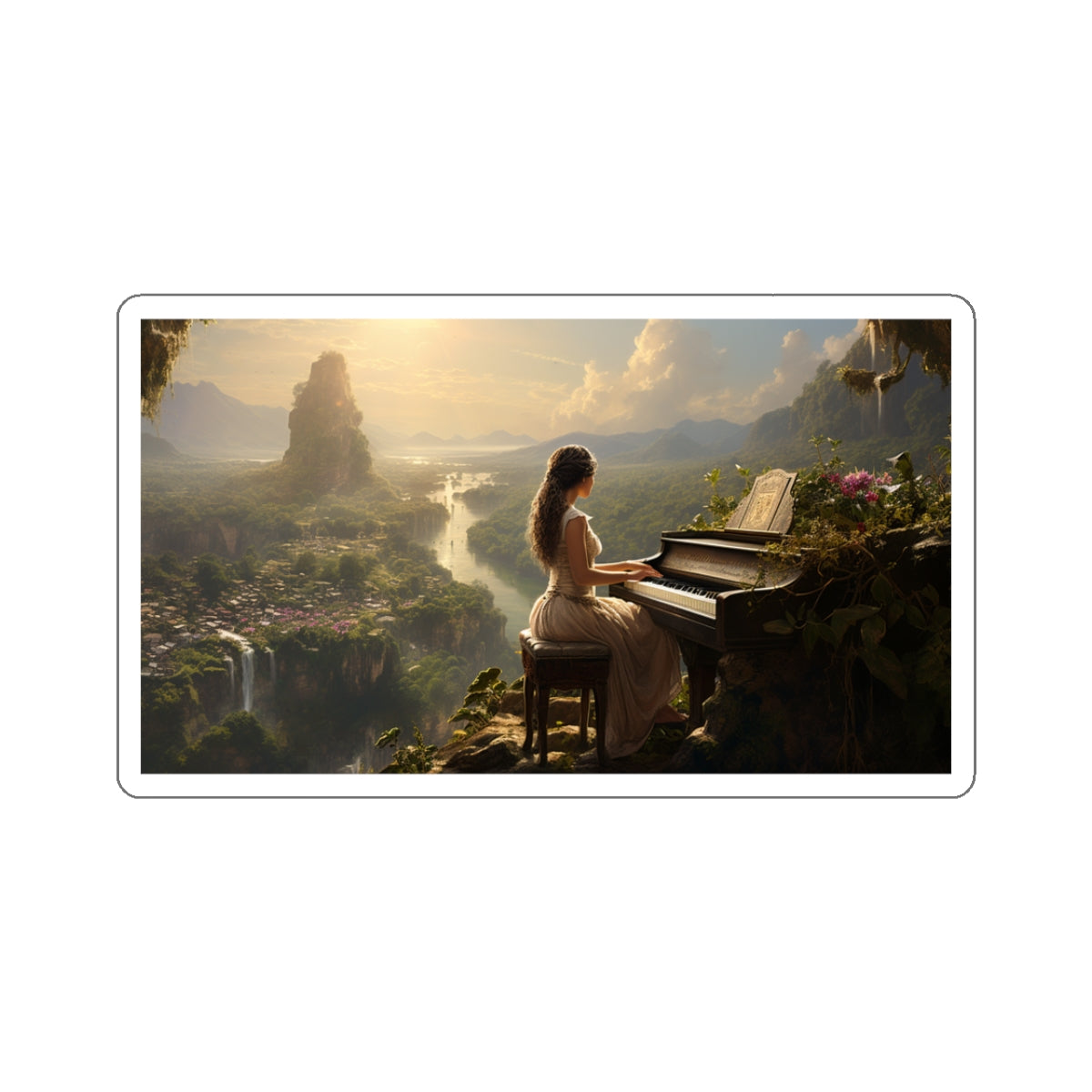 Cliffside Melodies: Jungle Vista Sticker