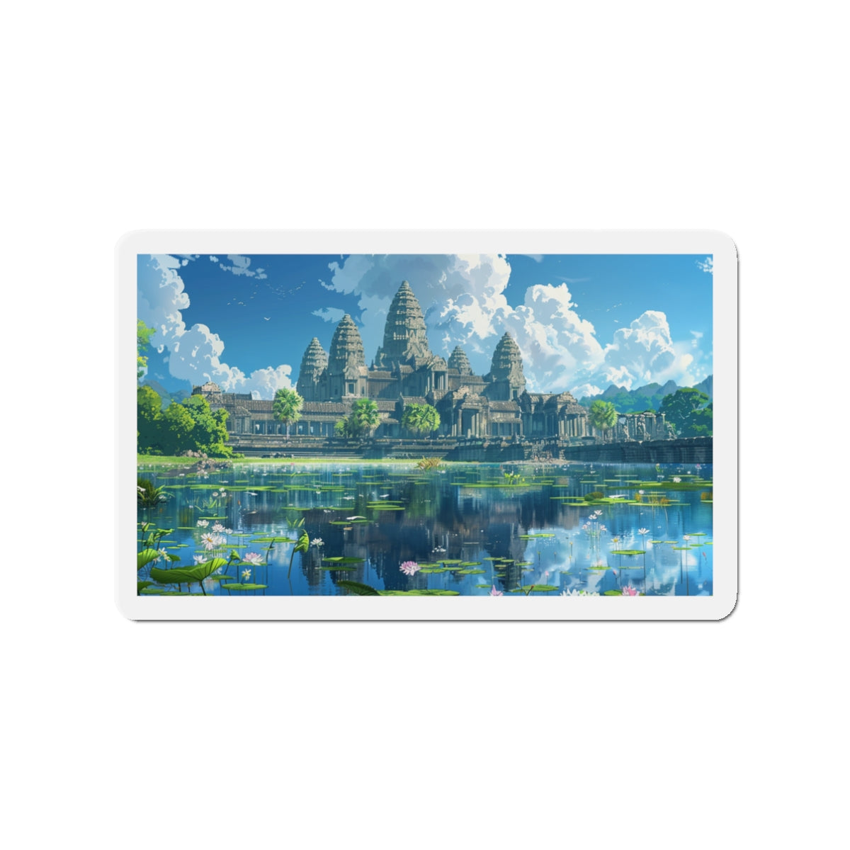 Daytime Serenity at Angkor Wat Magnet