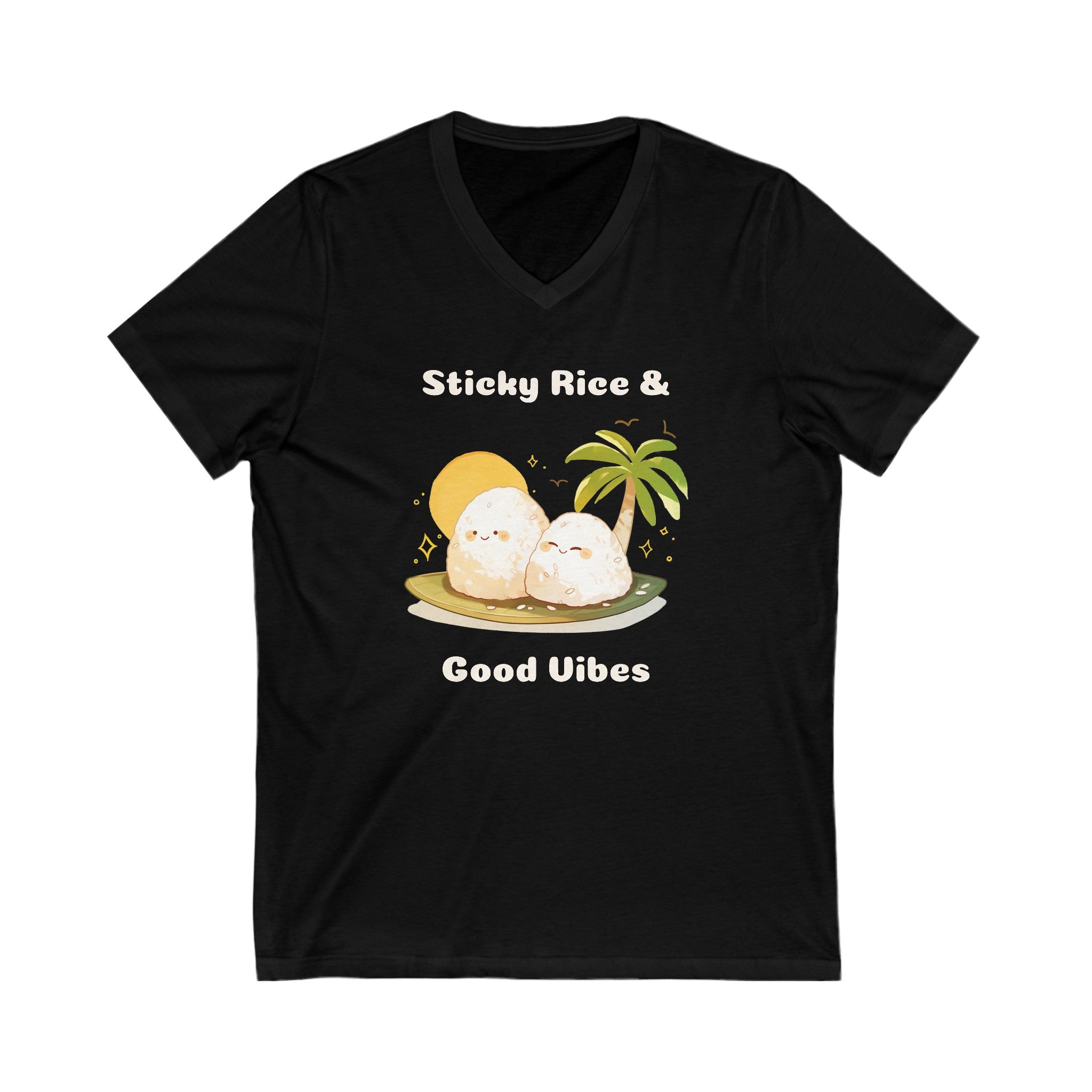 Sticky Rice & Good Vibes - Women's V-Neck Tee