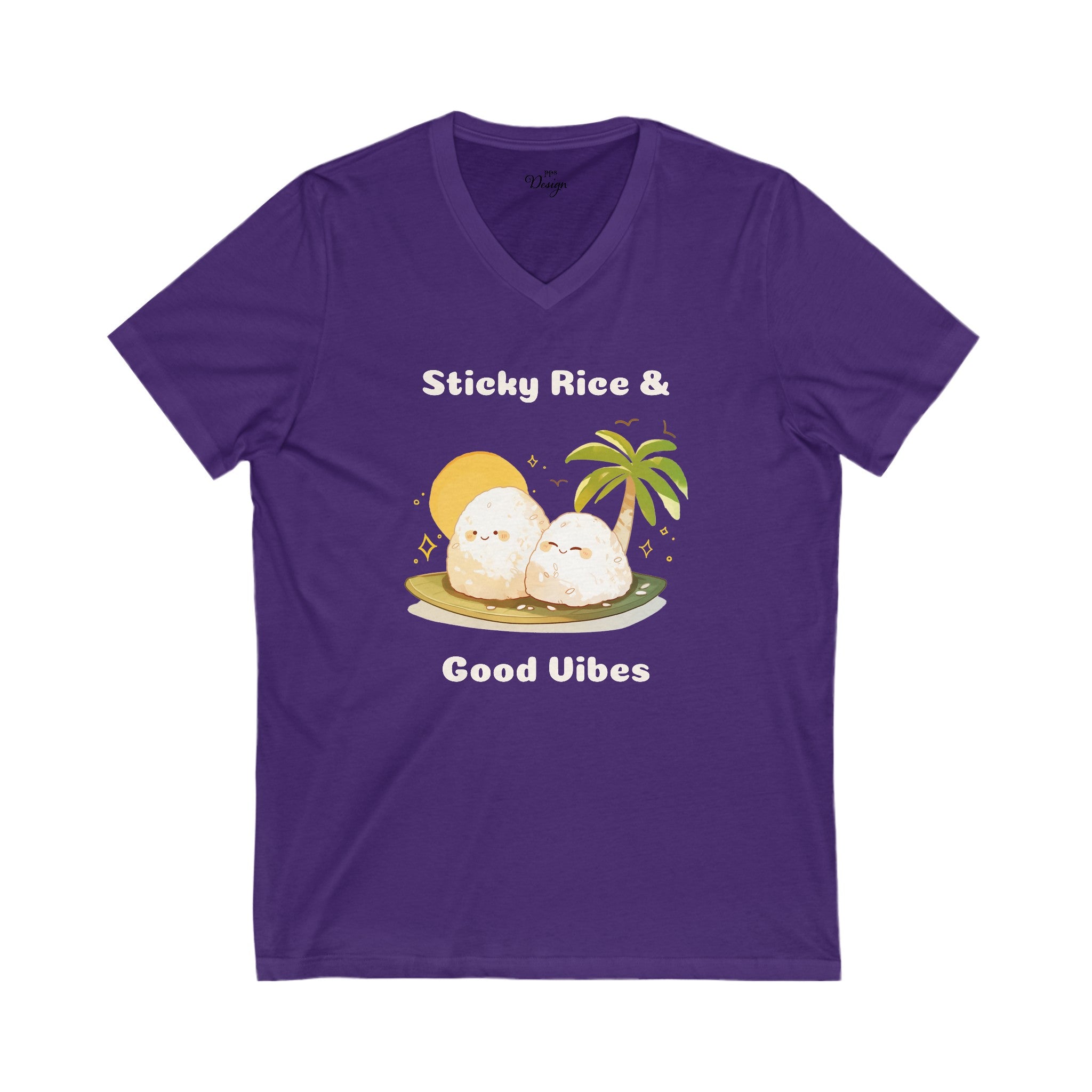 Sticky Rice & Good Vibes - Women's V-Neck Tee