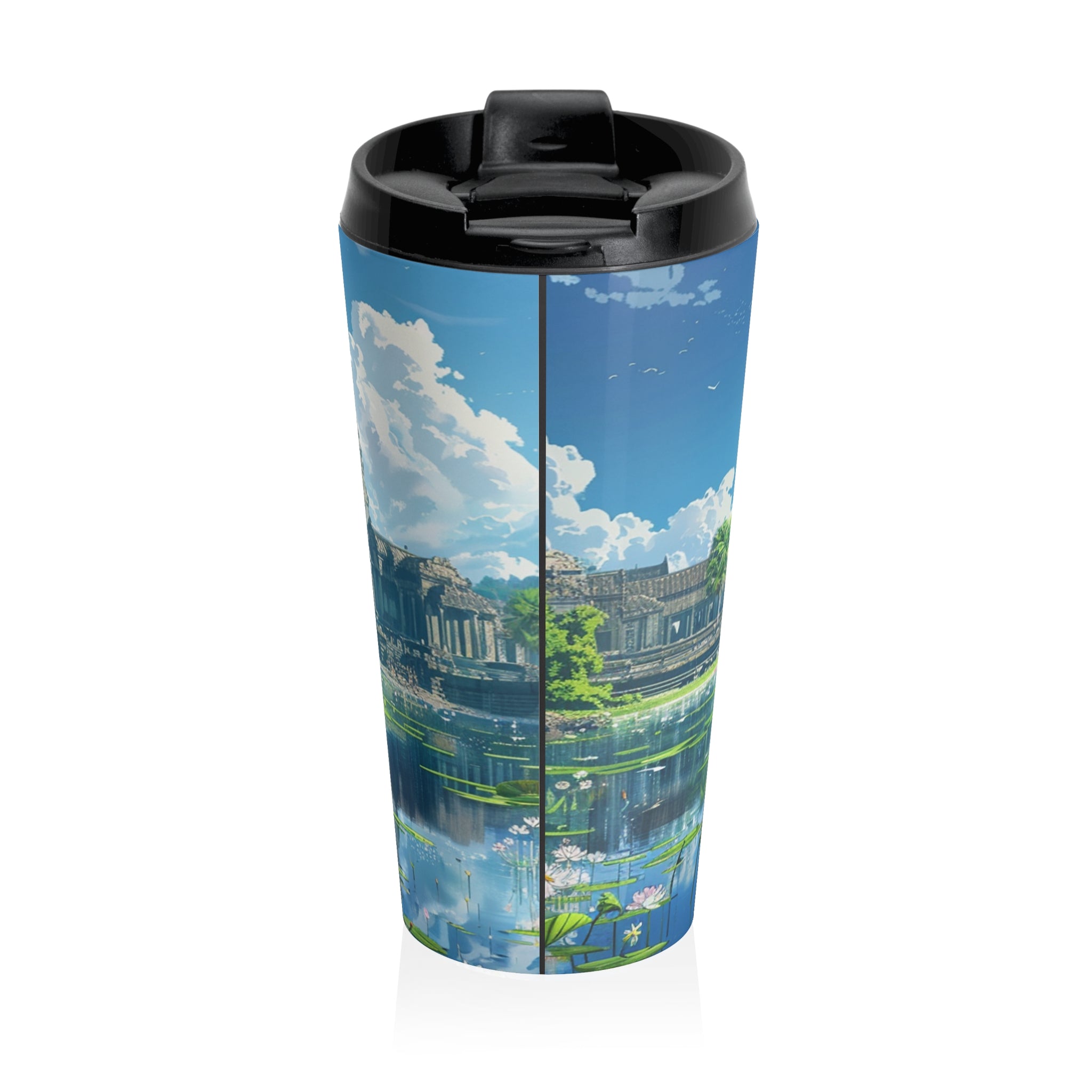 Daytime Serenity at Angkor Wat Travel Mug