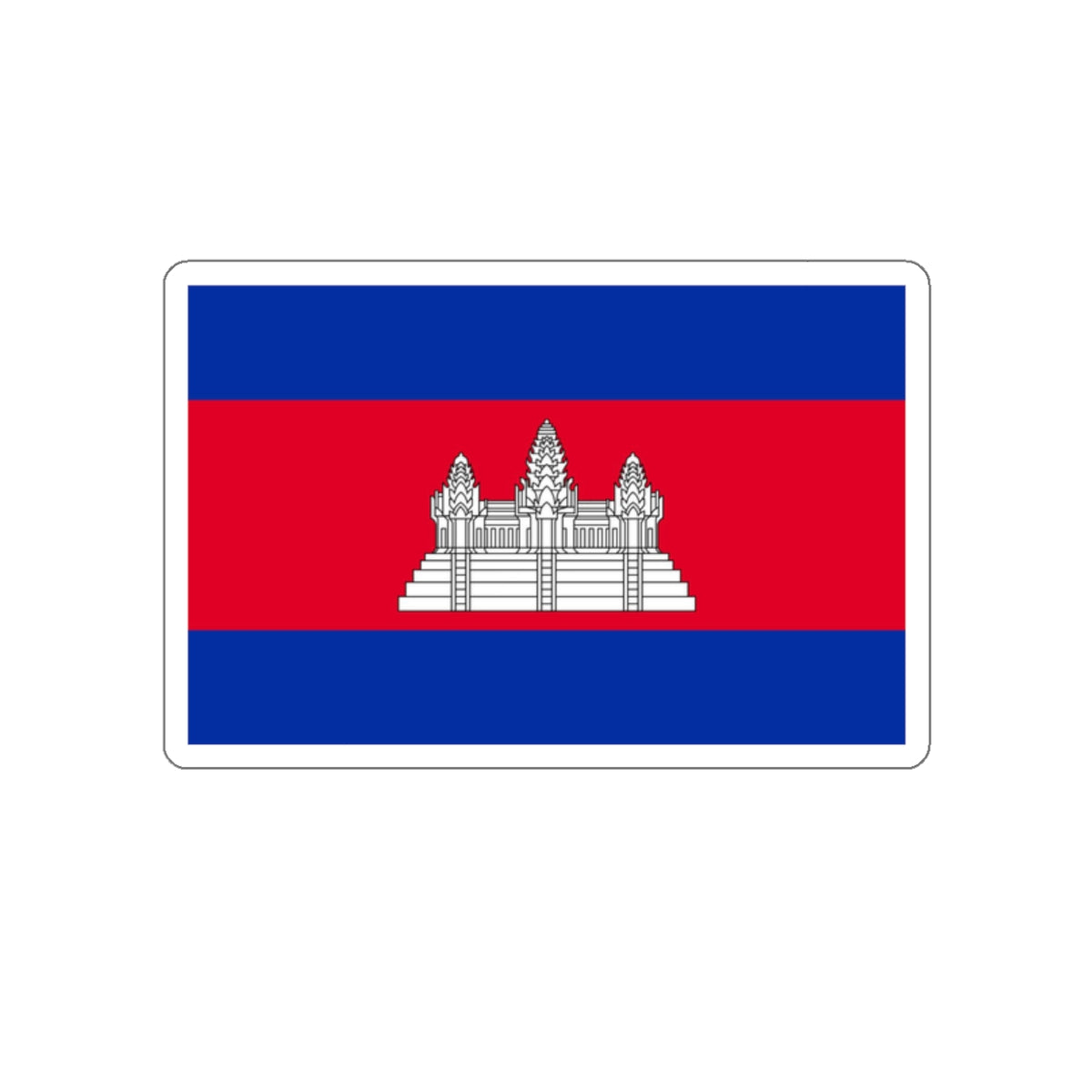 Flag of Cambodia Sticker (Premium)