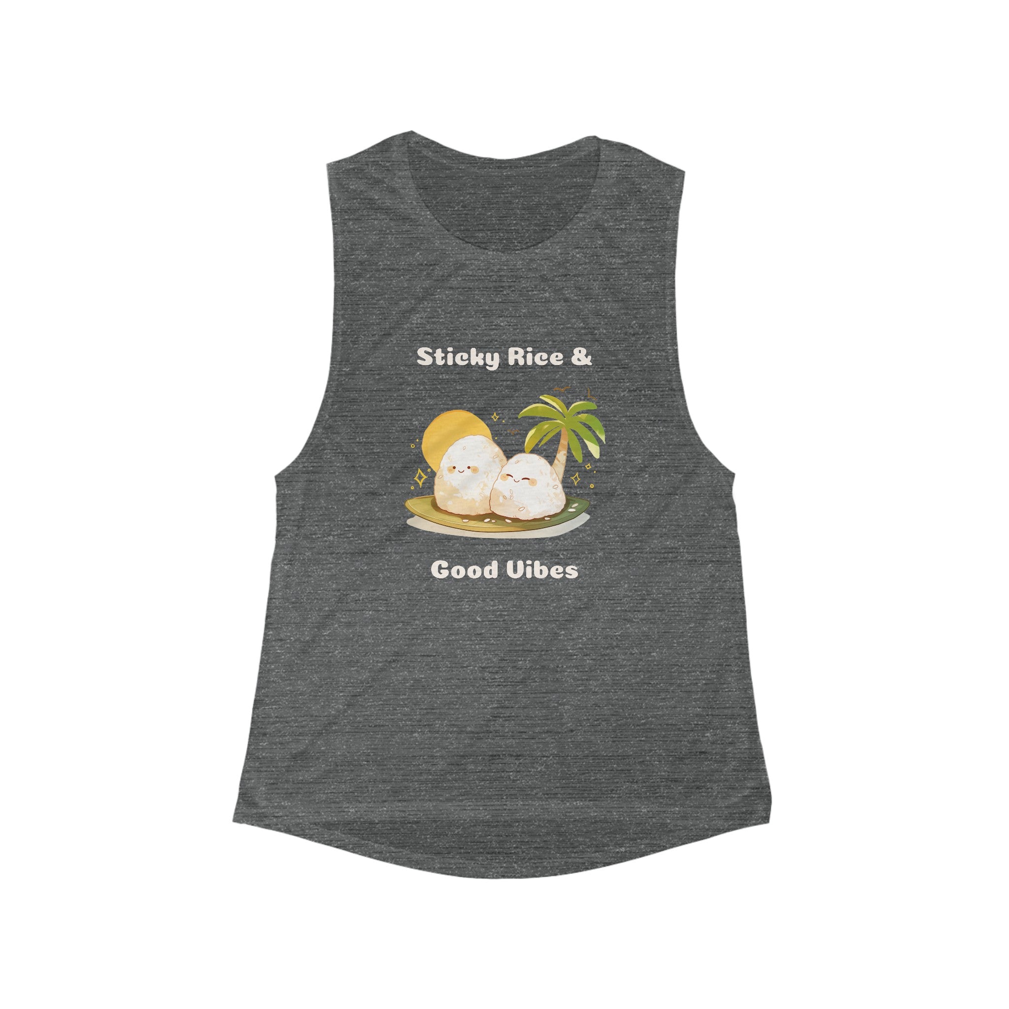 Sticky Rice & Good Vibes - Women's Flowy Tank Top