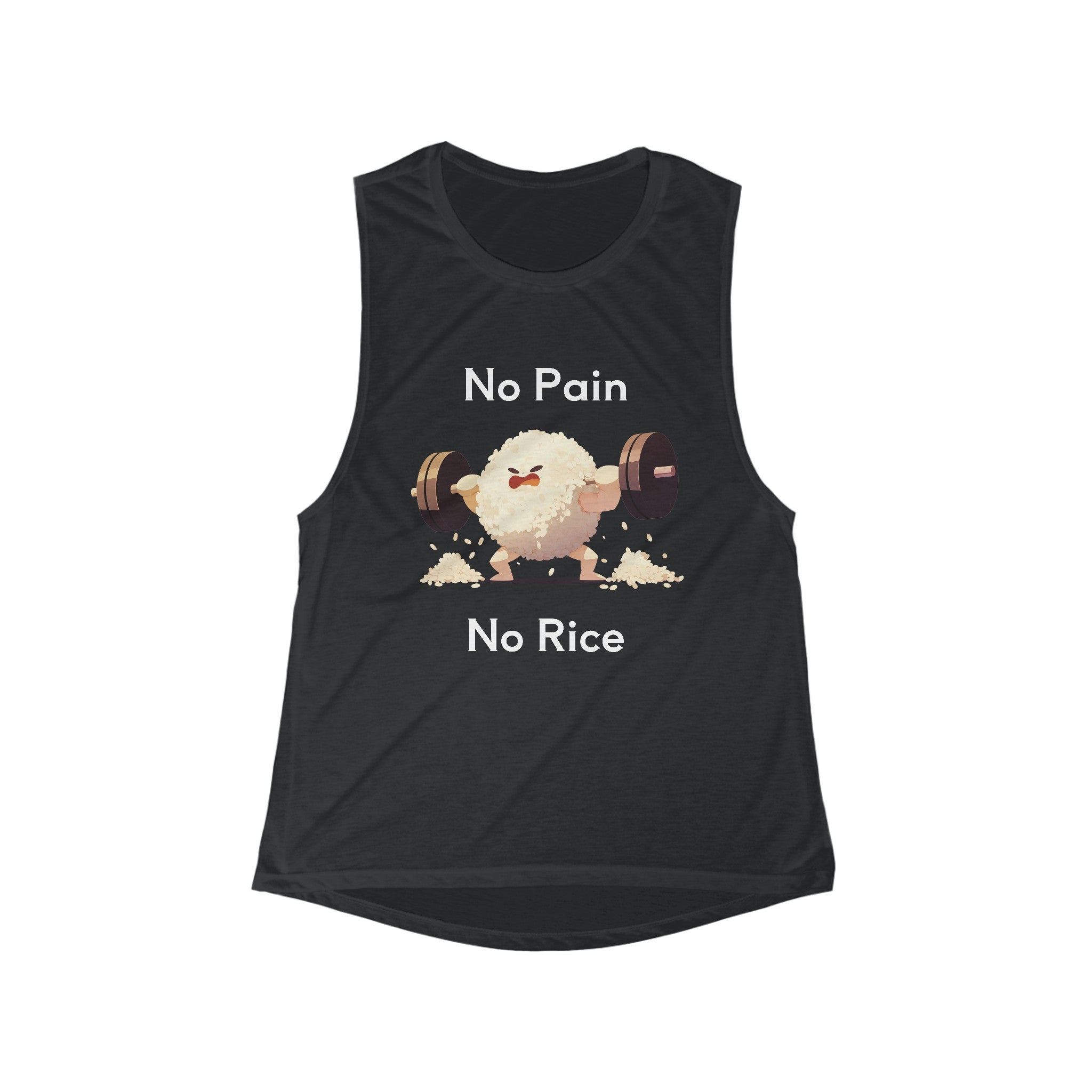 No Pain, No Rice - Women's Flowy Tank Top