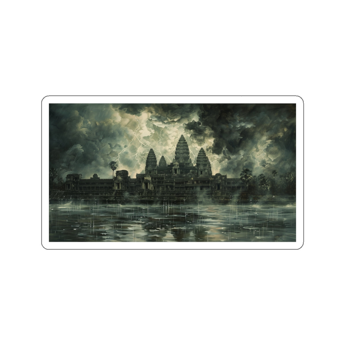 Stormy Majesty at Angkor Wat Sticker (Premium)