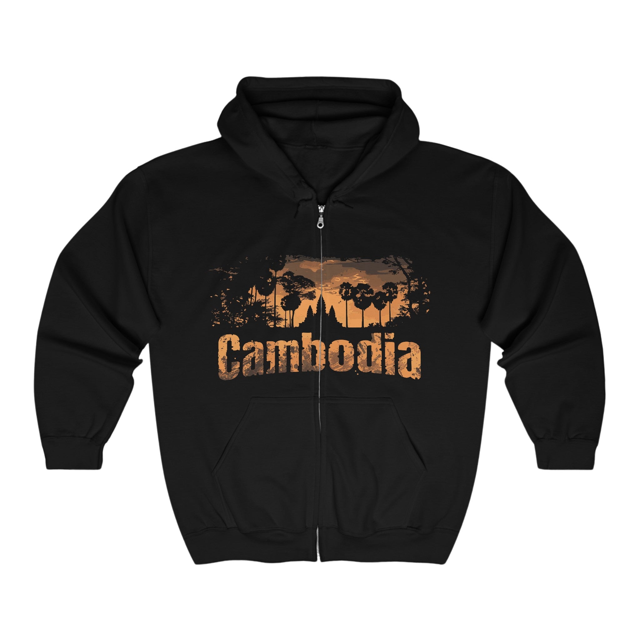 Ankor Wat Cambodia - Full Zip Hooded Sweatshirt