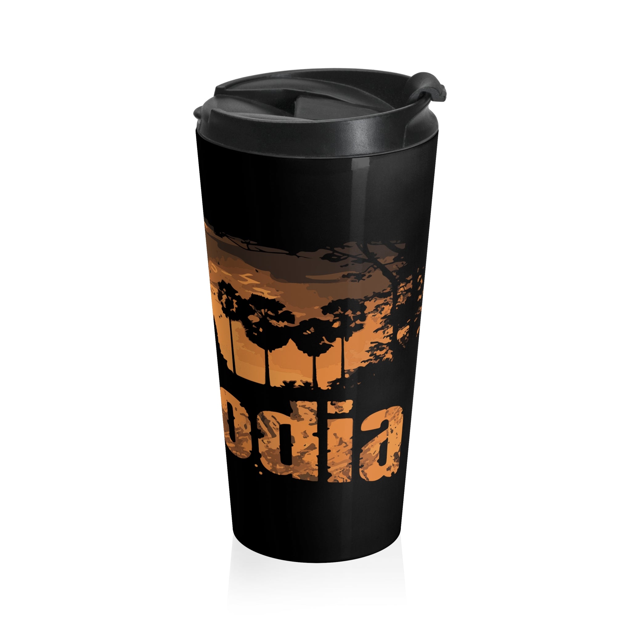 Silhouette of Angkor Wat Cambodia Travel Mug