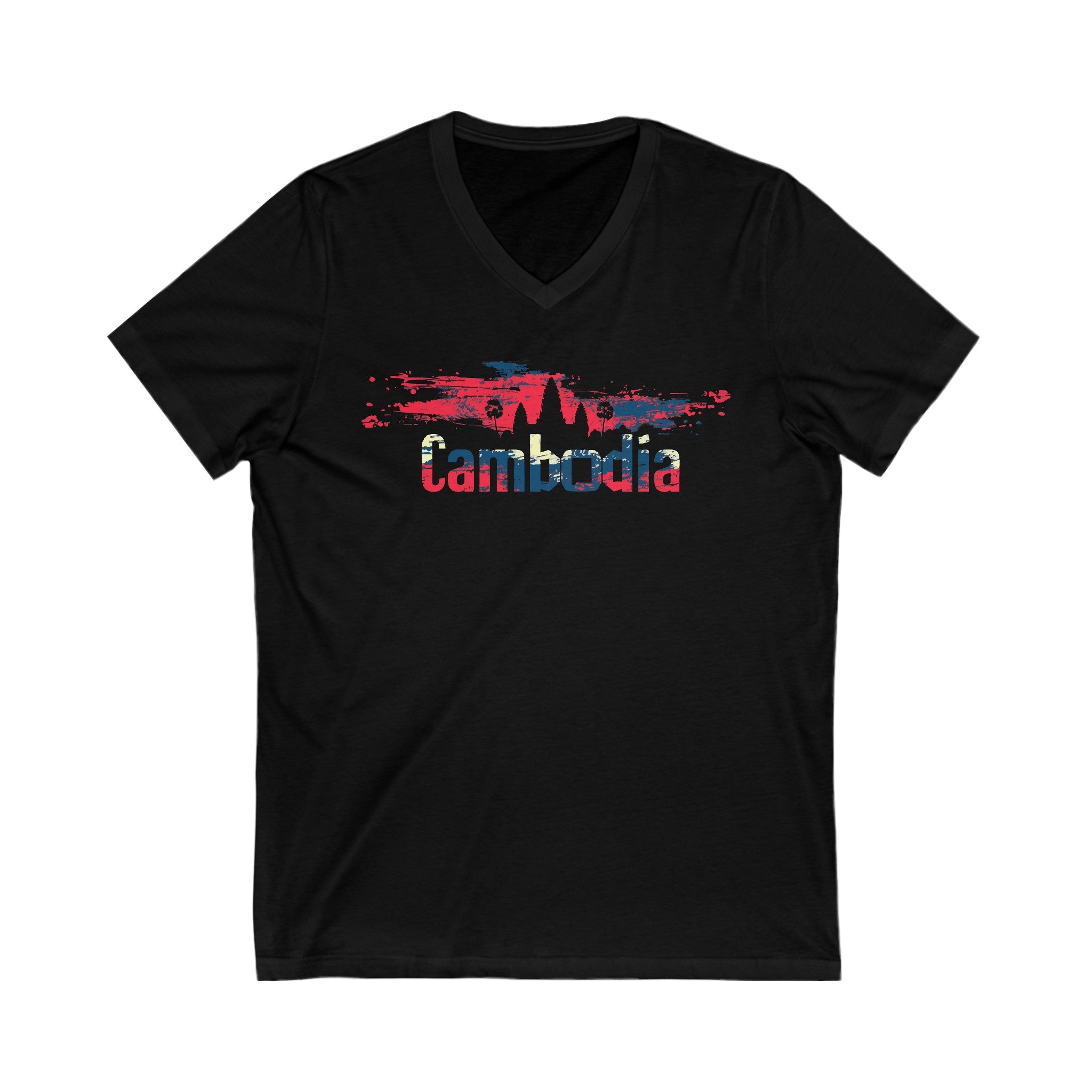 Angkor Wat Cambodia Women's V-Neck Tee