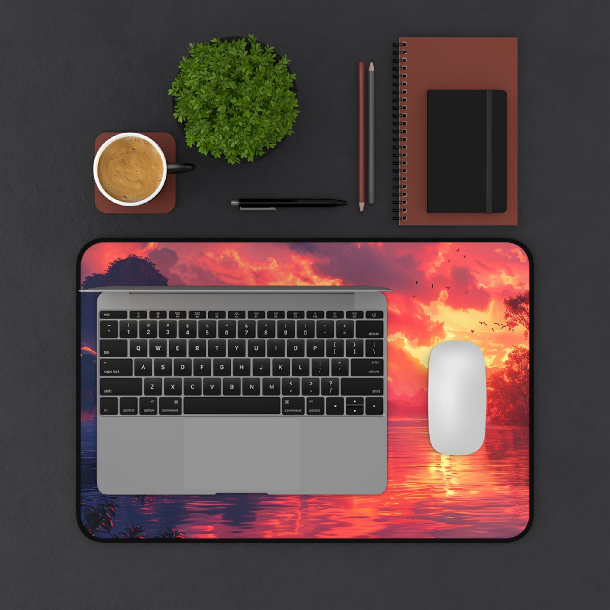 Mekong River Sunset Desk Mat