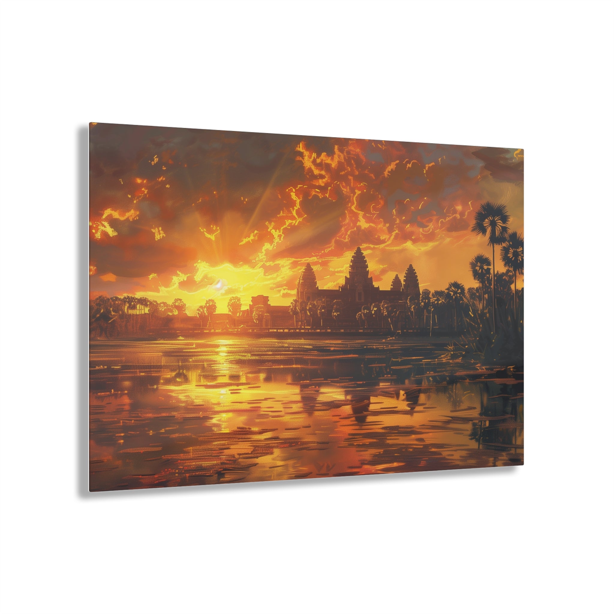 Golden Sunset at Angkor Wat Acrylic Print