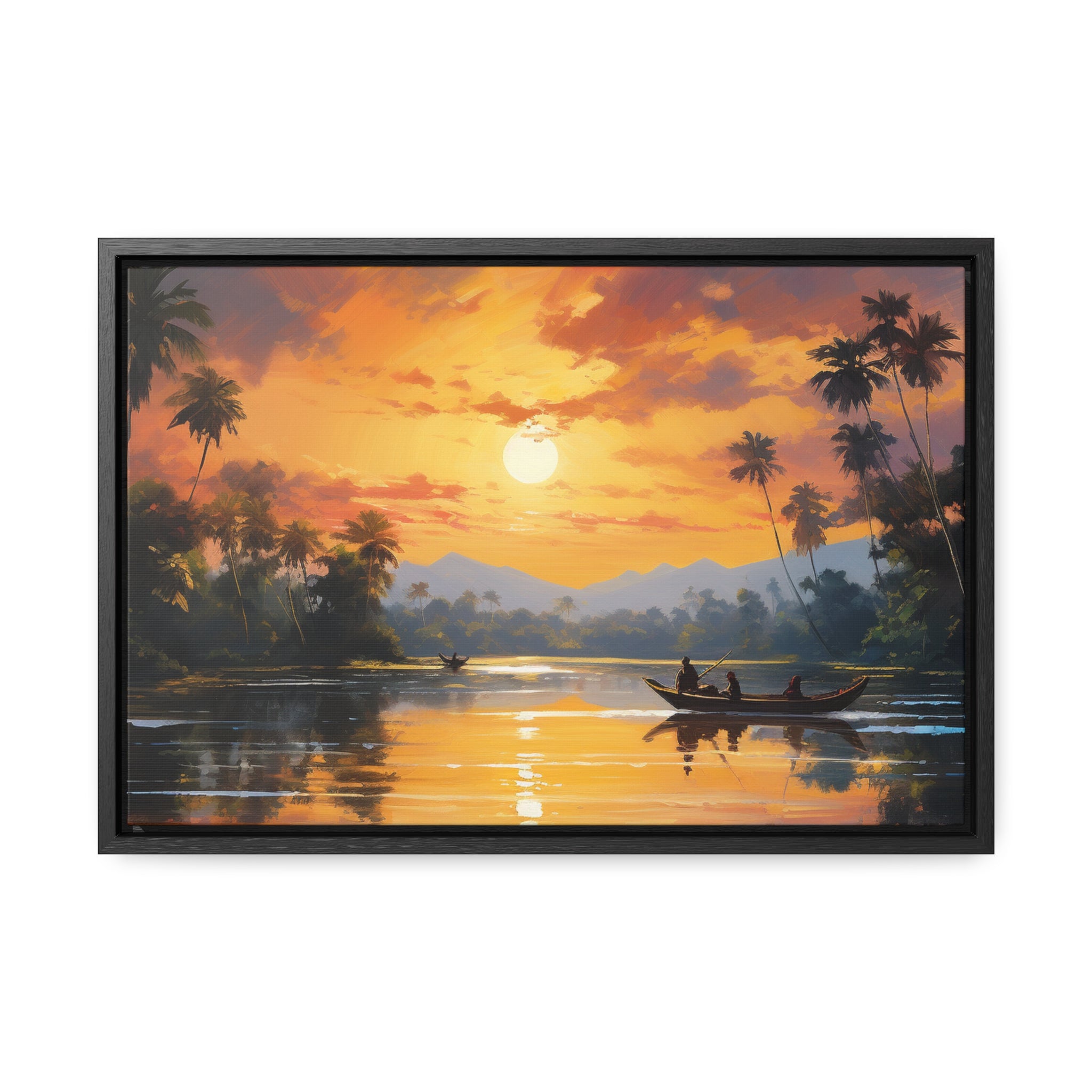 Mekong Sunset Serenity Canvas