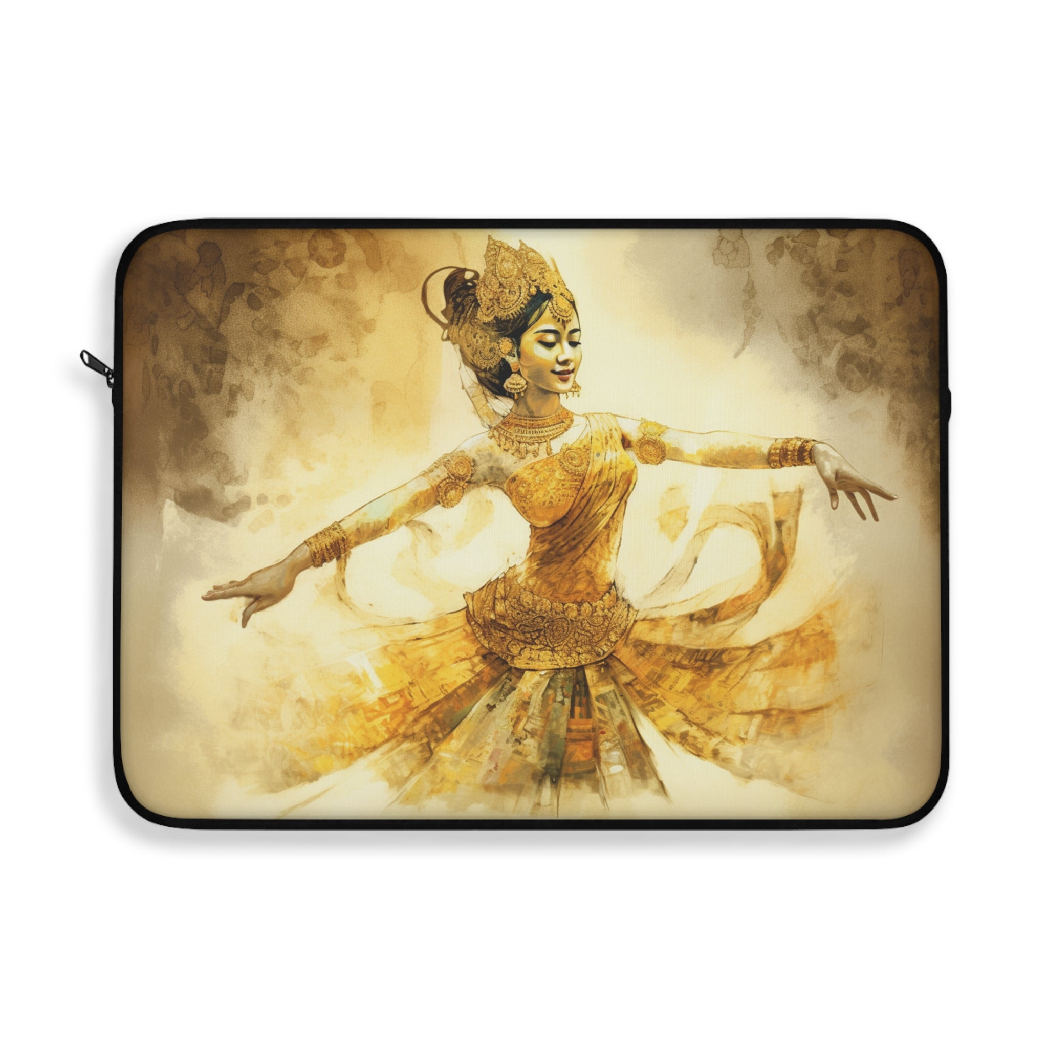 Golden Apsara Dancer Laptop Sleeve