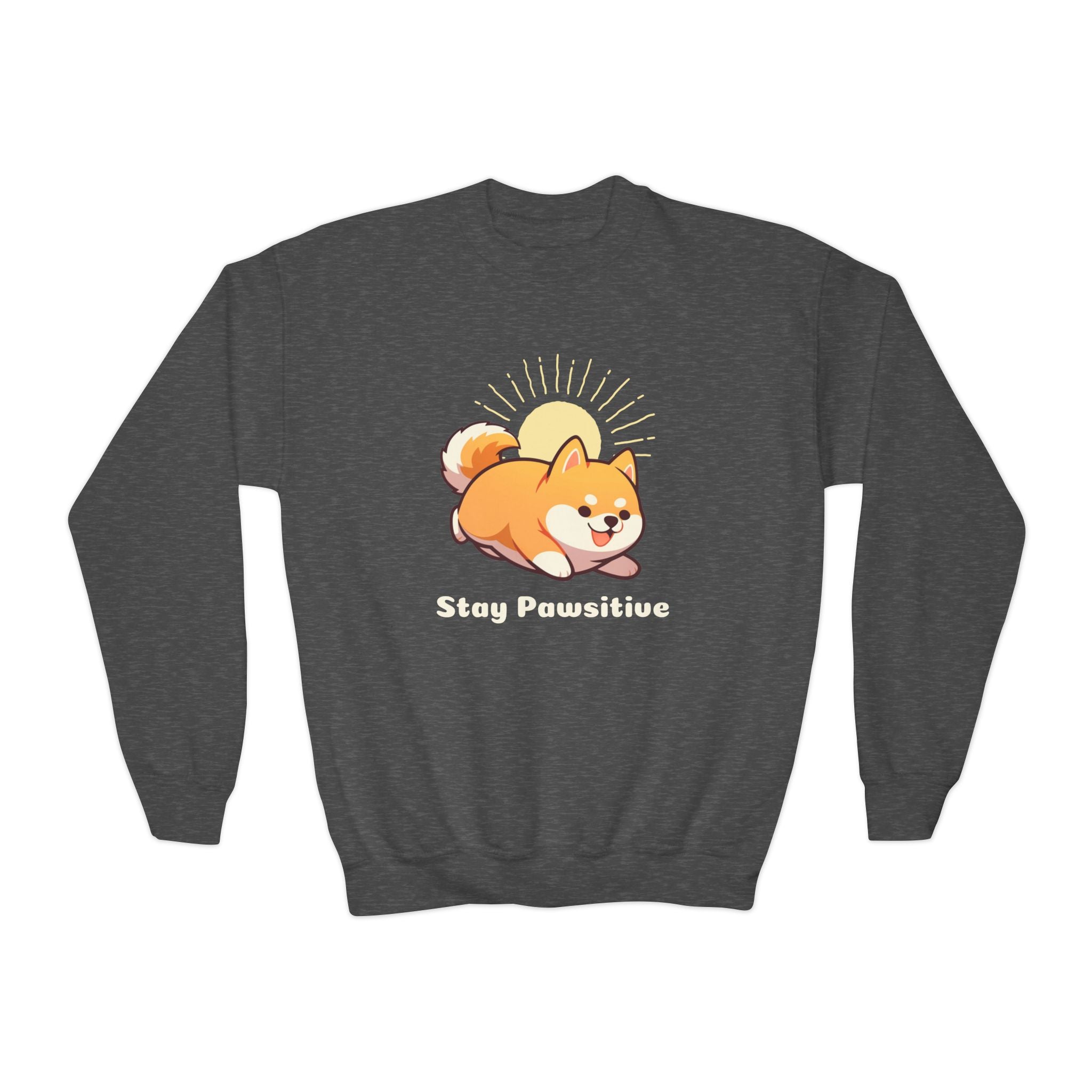 Stay Pawsitive - Youth Crewneck Sweatshirt