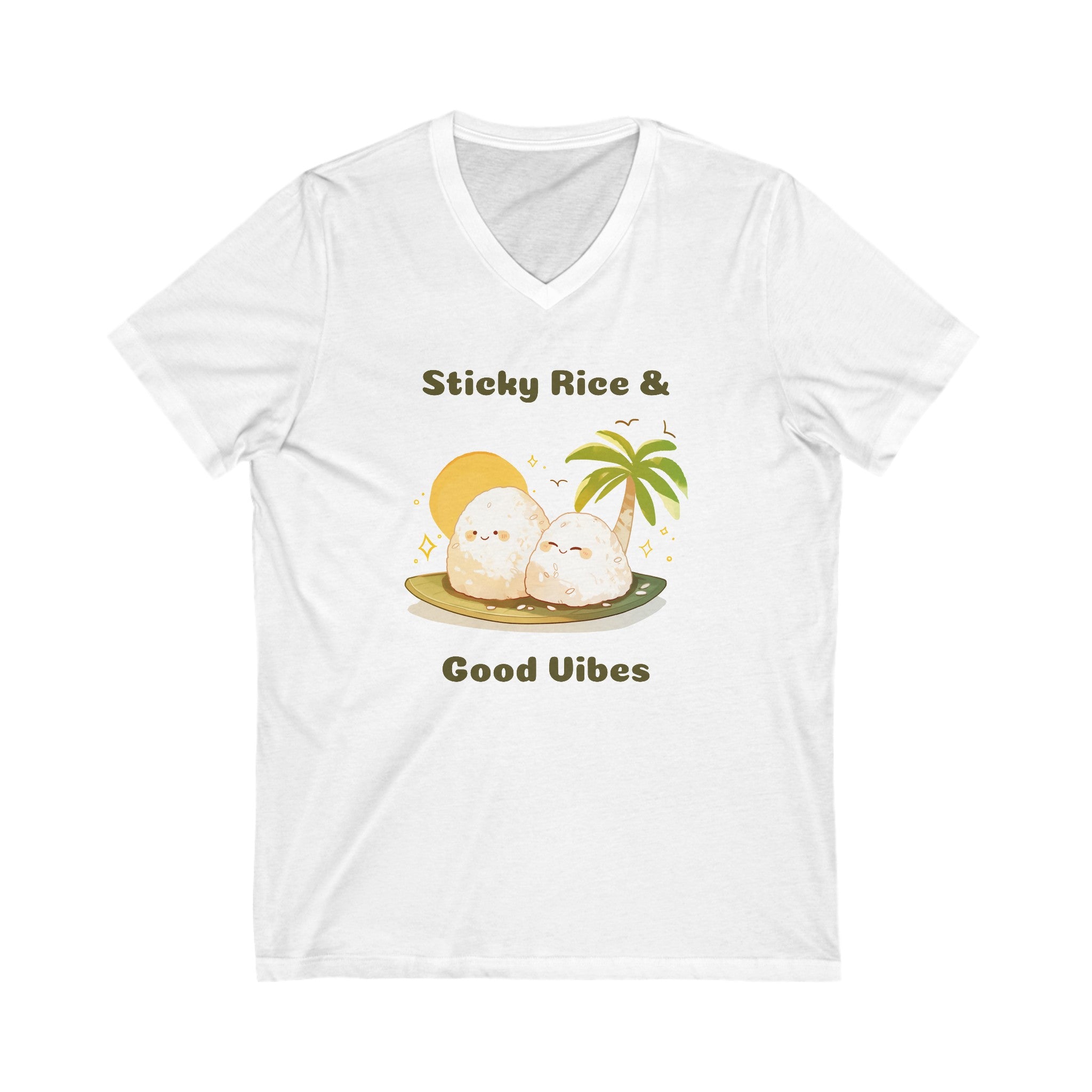 Sticky Rice & Good Vibes - Women's V-Neck Tee