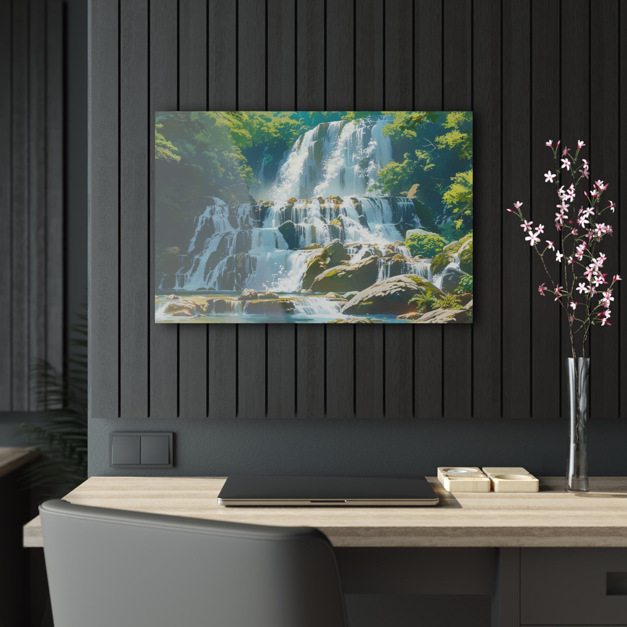 Serene Waterfall Bliss Acrylic Print