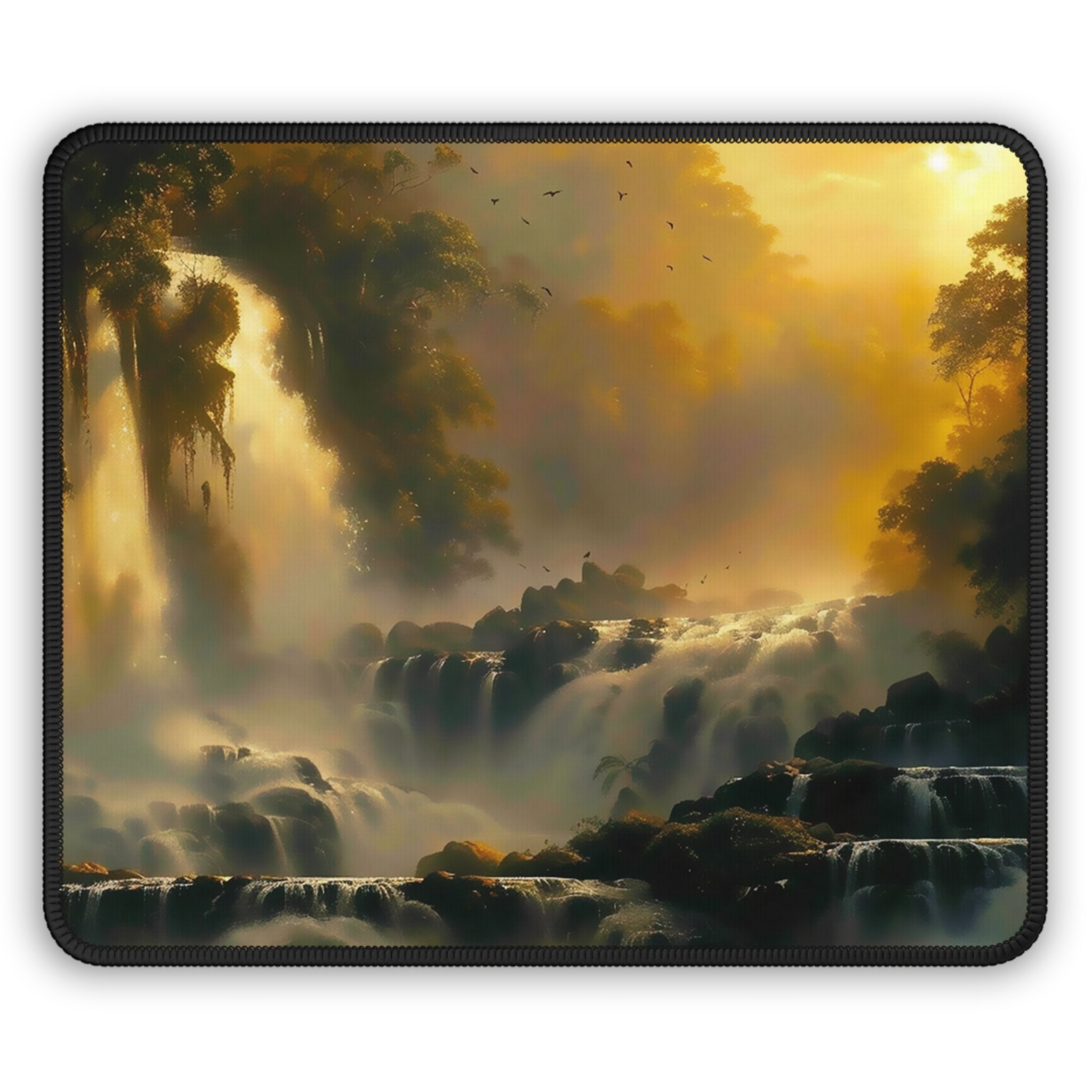 Golden Cascade Mouse Pad