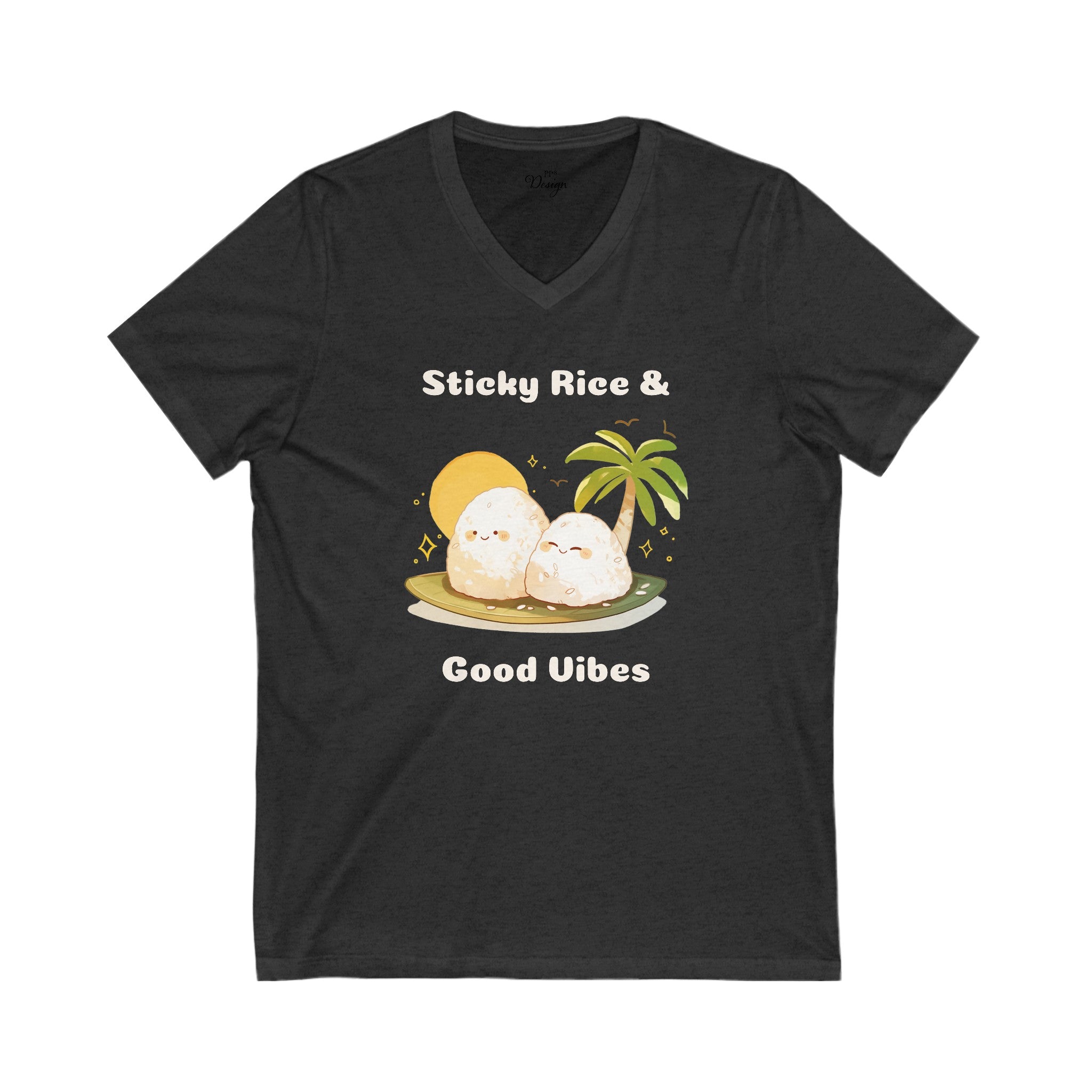 Sticky Rice & Good Vibes - Women's V-Neck Tee