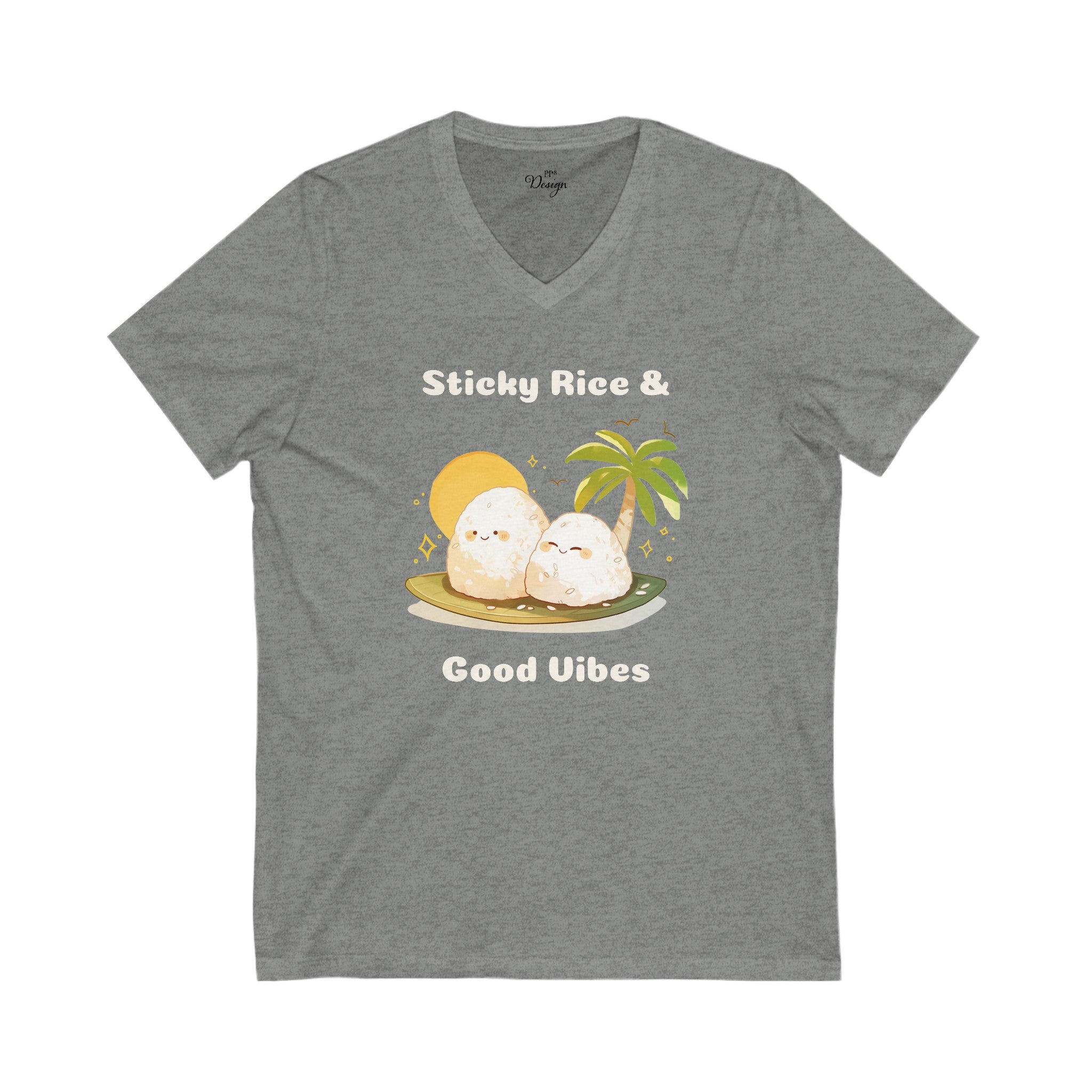 Sticky Rice & Good Vibes - Women's V-Neck Tee