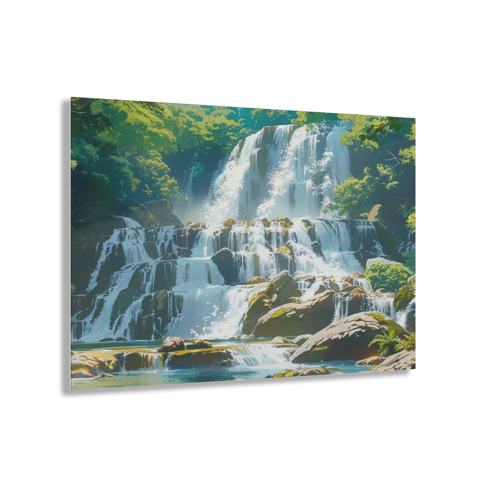 Serene Waterfall Bliss Acrylic Print