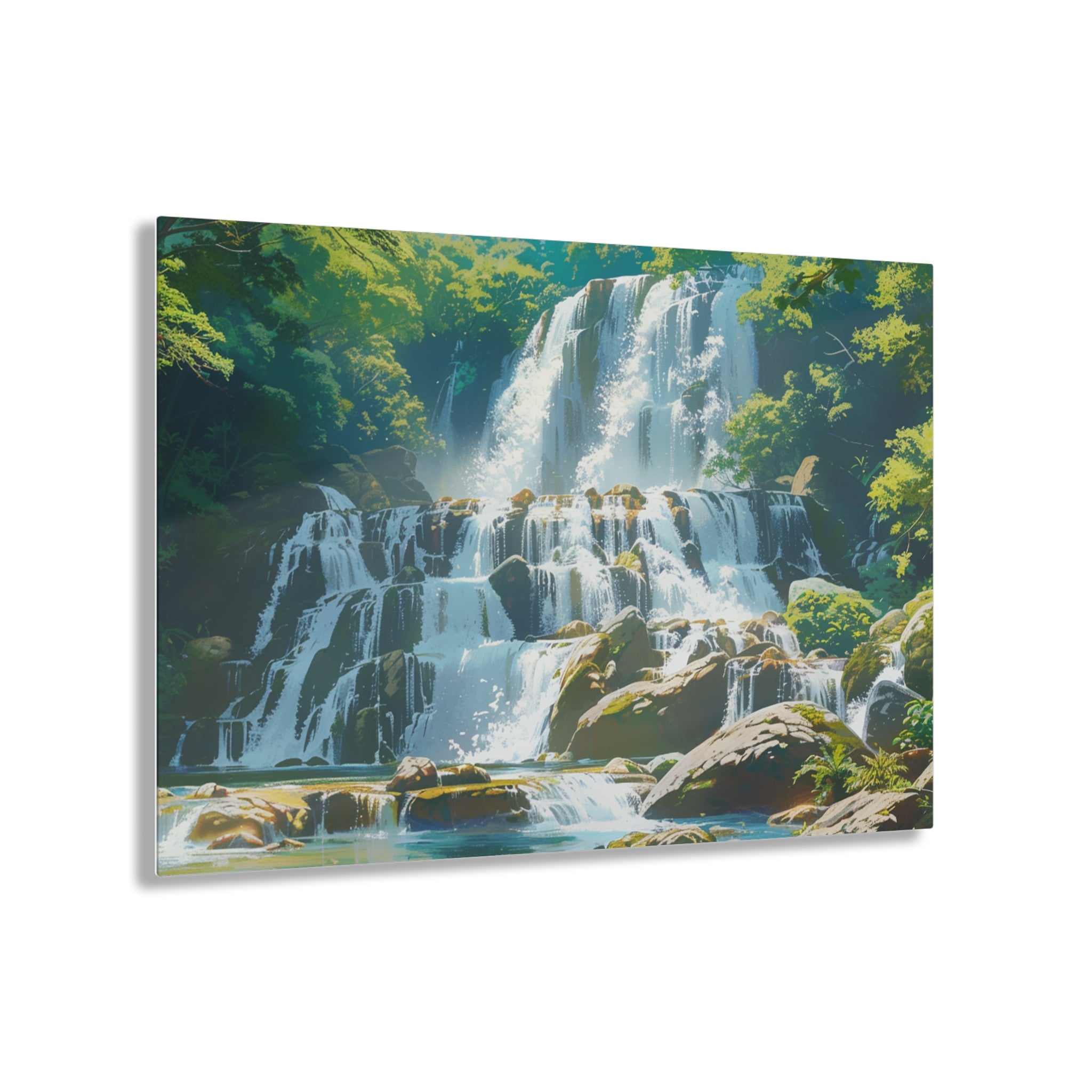 Serene Waterfall Bliss Acrylic Print