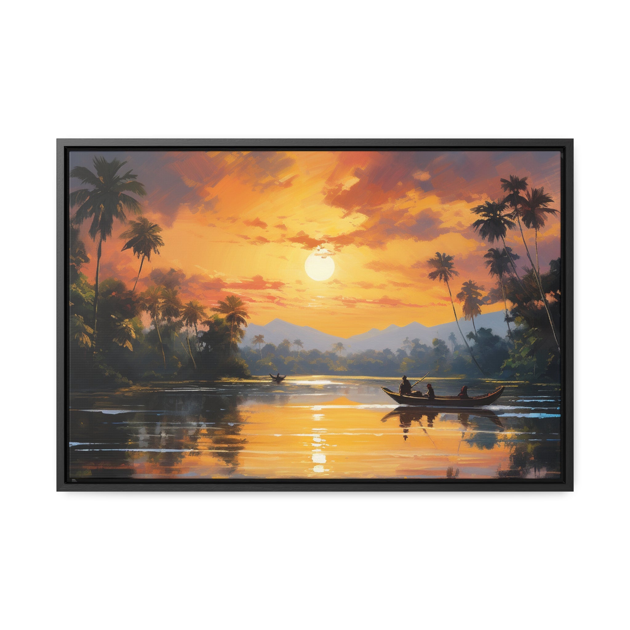 Mekong Sunset Serenity Canvas
