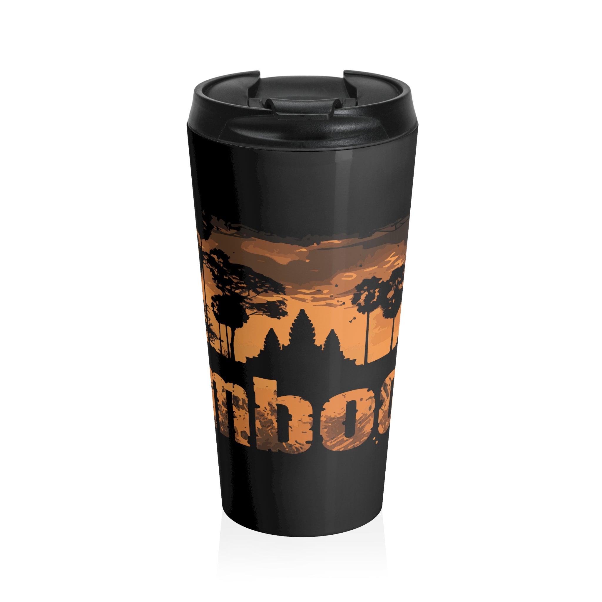 Silhouette of Angkor Wat Cambodia Travel Mug